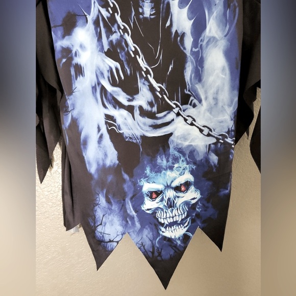 Wizard land Sz 8-10 yrs old Boy's kids Grim Reaper costume - Picture 10 of 11